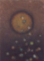 Acent I.2021.H18.5cm x W13.5cm (framed H37cm x W32cm) Mineral pigments on Kumohadamashi paper