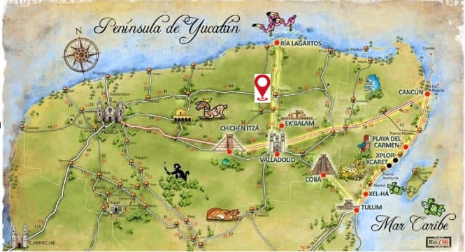 Plan des hébergements au Mexique
