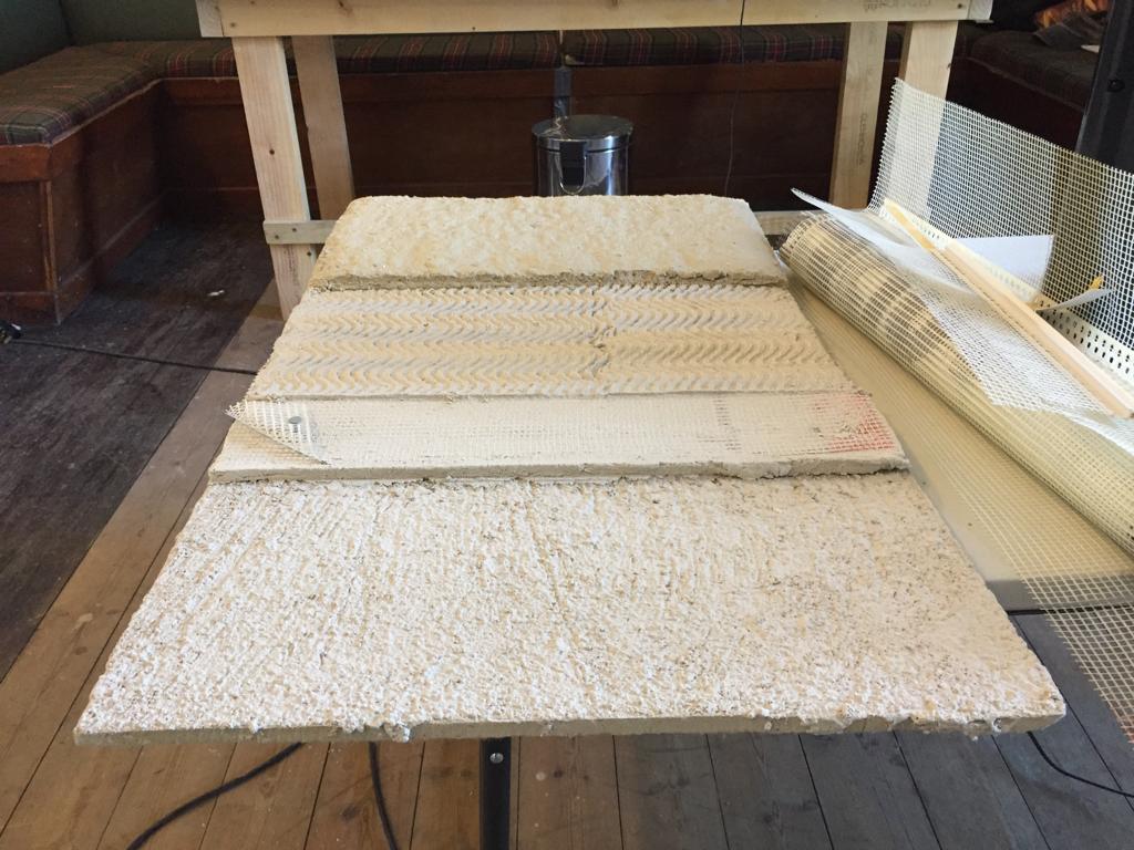 Traditional harling has many layers and is very insulating