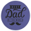 Thumbnail: Customized/Personalized Purple 3" Round Leatherette Patch with Adhesive