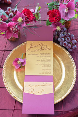 Rich Winter Wedding Paper Design