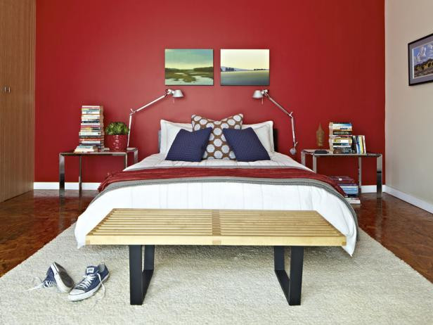 Home decor ideas in pakistan - red bedroom