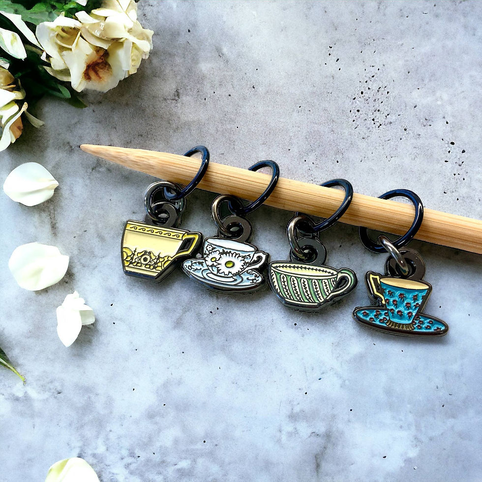 Thumbnail: Tea Set Stitch Markers - Firefly Notes