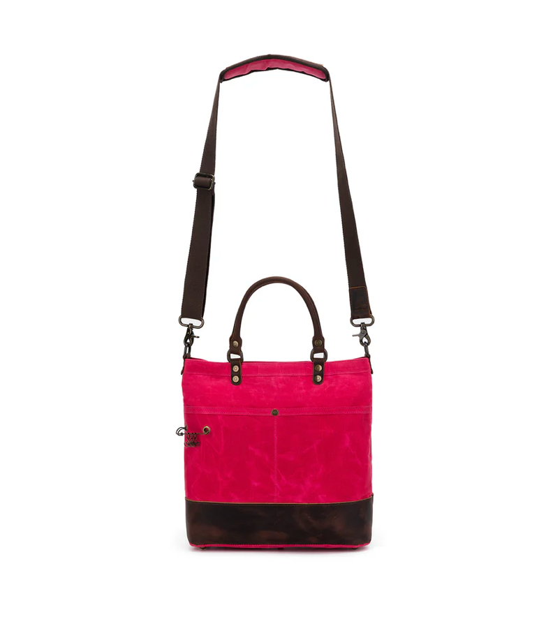 Thumbnail: Della Q Vivid Rose Maker's Canvas Tote