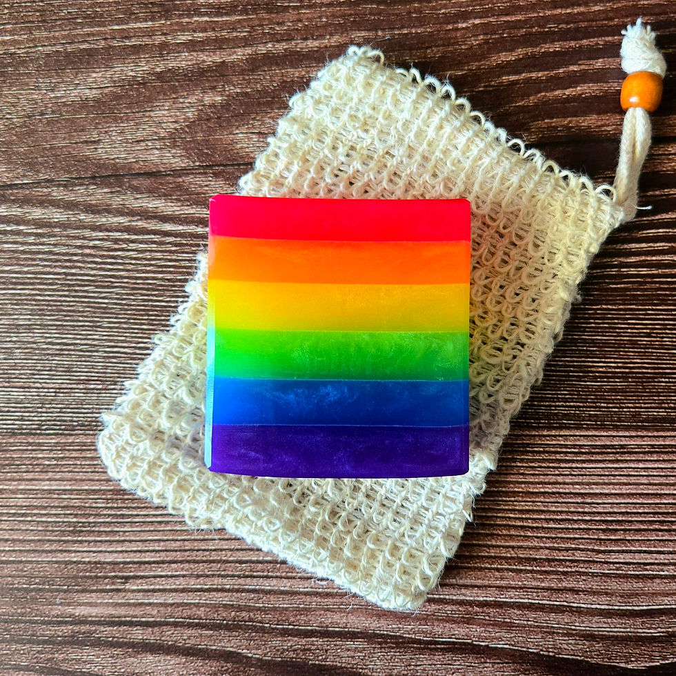 Thumbnail: Rainbow Pride Handcrafted Soap - Orange, Lime, Berry & Coconut