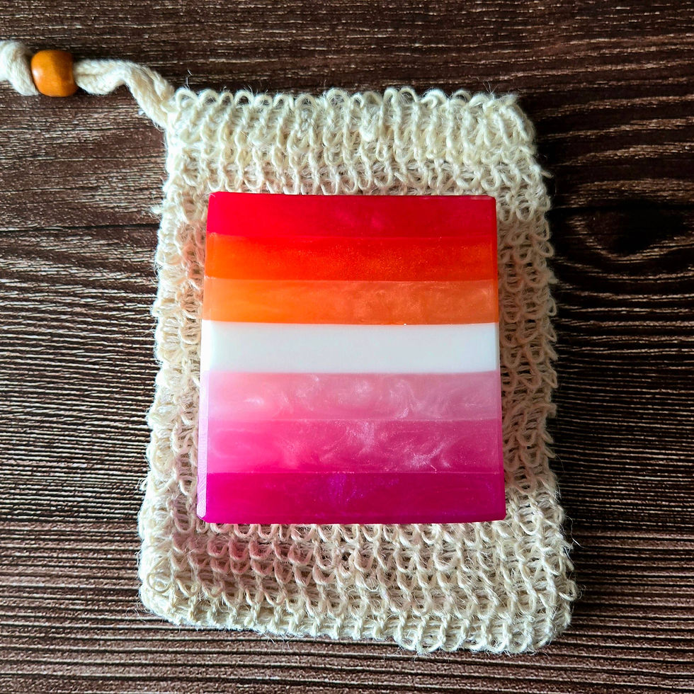 Thumbnail: Lesbian Pride Artisan Soap - Berry, Sugar & Tonka