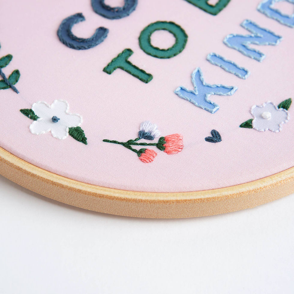 Thumbnail: “It's Cool to be Kind” Embroidery Kit