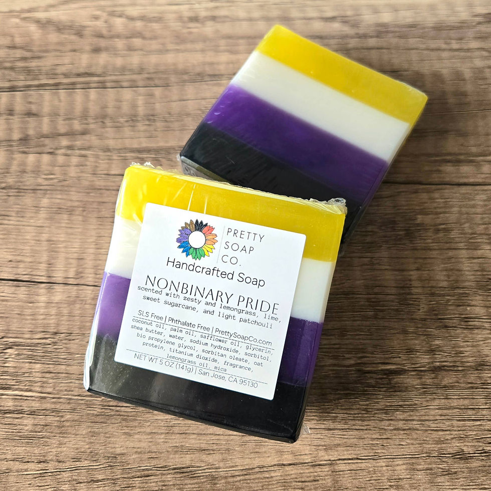 Thumbnail: Nonbinary Pride Soap - Lemongrass & Sugarcane