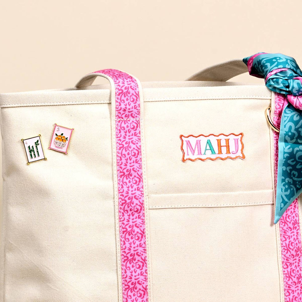Thumbnail: The Darling Canvas Tote Bag–It's Mahj Time