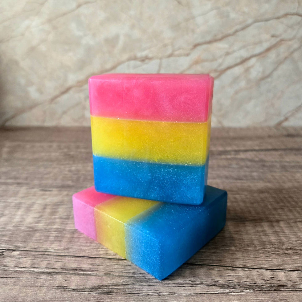 Thumbnail: Pan Pride Handcrafted Soap - Green Moss, Saffron, Sandalwood & Patchouli