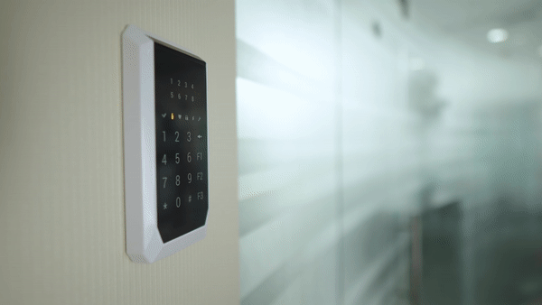 Access control system keypad.