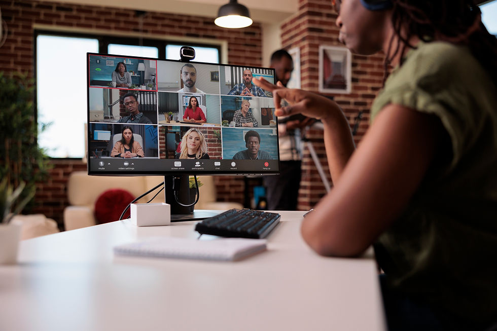selective-focus-computer-screen-with-startup-team-startup-employees-working-remote-group-v