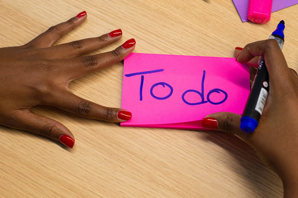 Post It Design Thinking Checkliste To do