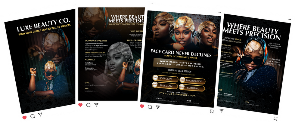 Instagram ad and promo templates Canva Pro, beauty campaign content creation kit