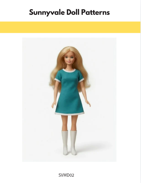 Sunnyvale Doll Patterns SVMD02 – Classic Shift Dress PDF