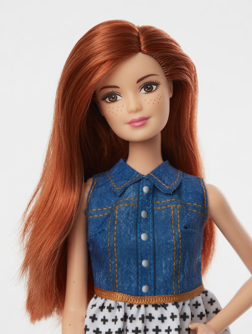 Rare Freckled Red-Haired Barbie Fashionista -- hard to find!