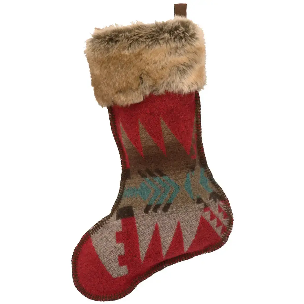 Wooded River Yellowstone Christmas Stocking