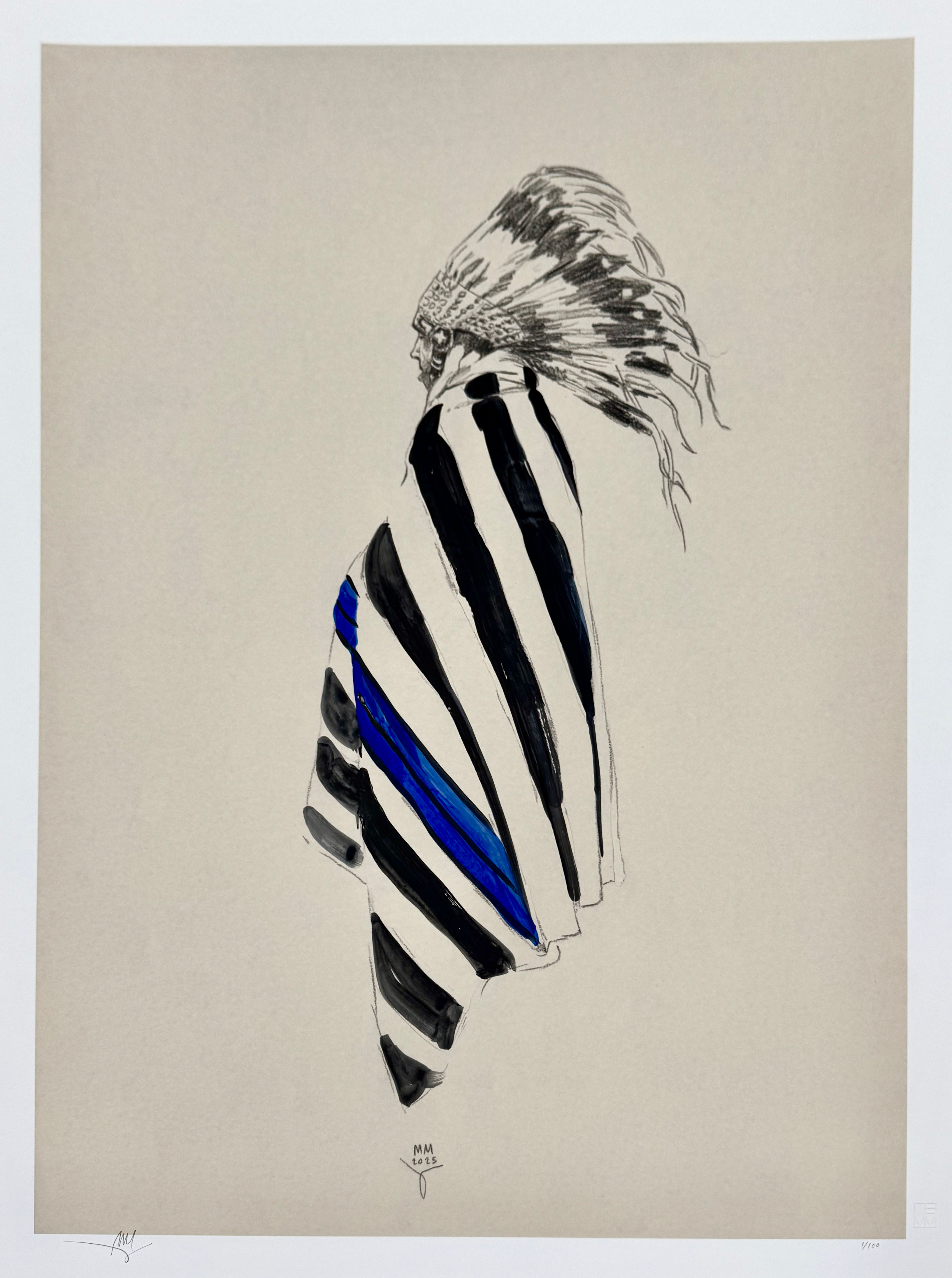 Mark Maggiori **HAND PAINTED** Limited Edition #1/100 Eddie Bad Eagle 26”x20”