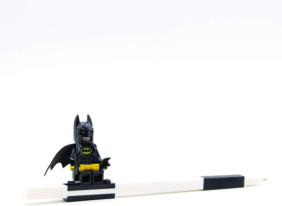 Thumbnail: Lego Gel Pen with Batman Minifigure - Black Gel Pen (52864), Ages 6+, Includes 1