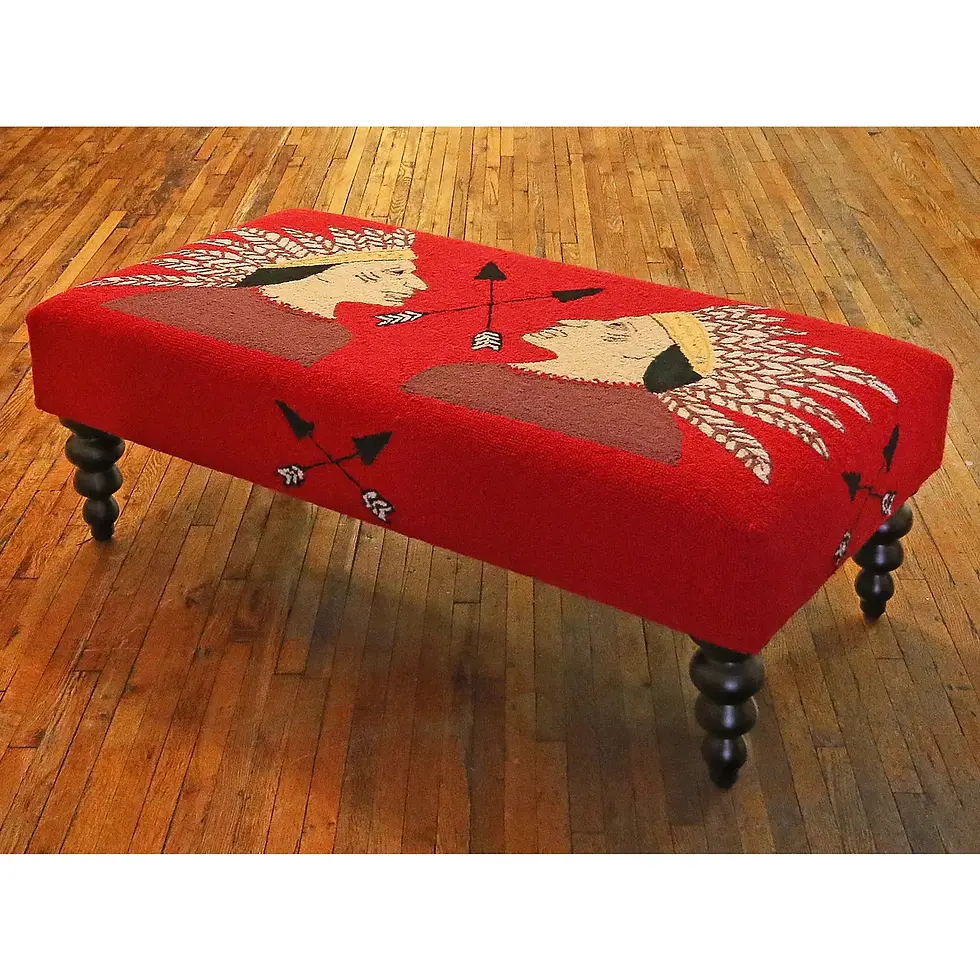 Scout Bench - Hand Hooked Wool