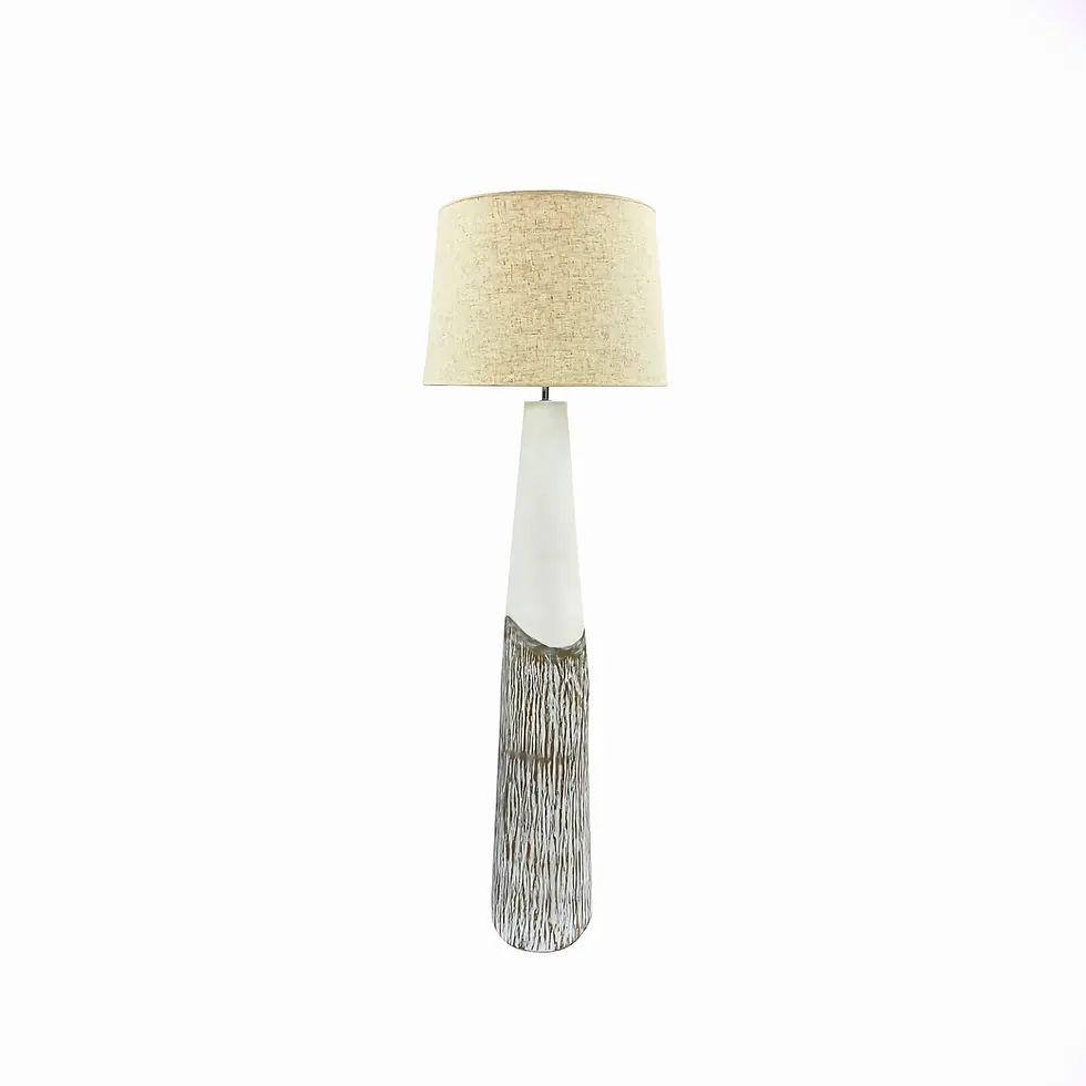 Zuri 59" Tall Resin Floor Lamp with Linen Shade