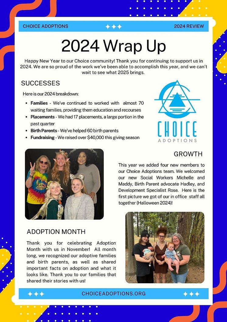 New Years Newsletter page 1