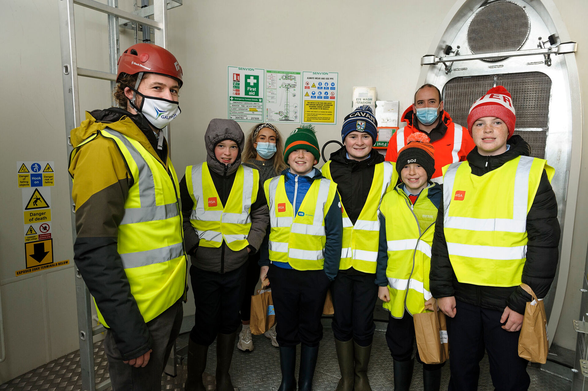 Group of children with adults wearing safety vests, All-Energy Exhibition and Conference 2025!