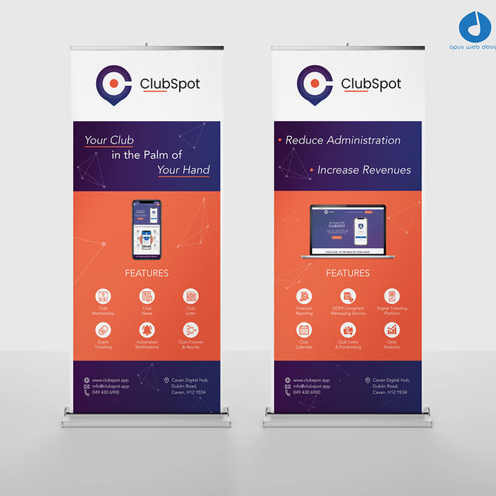 Pull Up Banner Design for ClubSpot