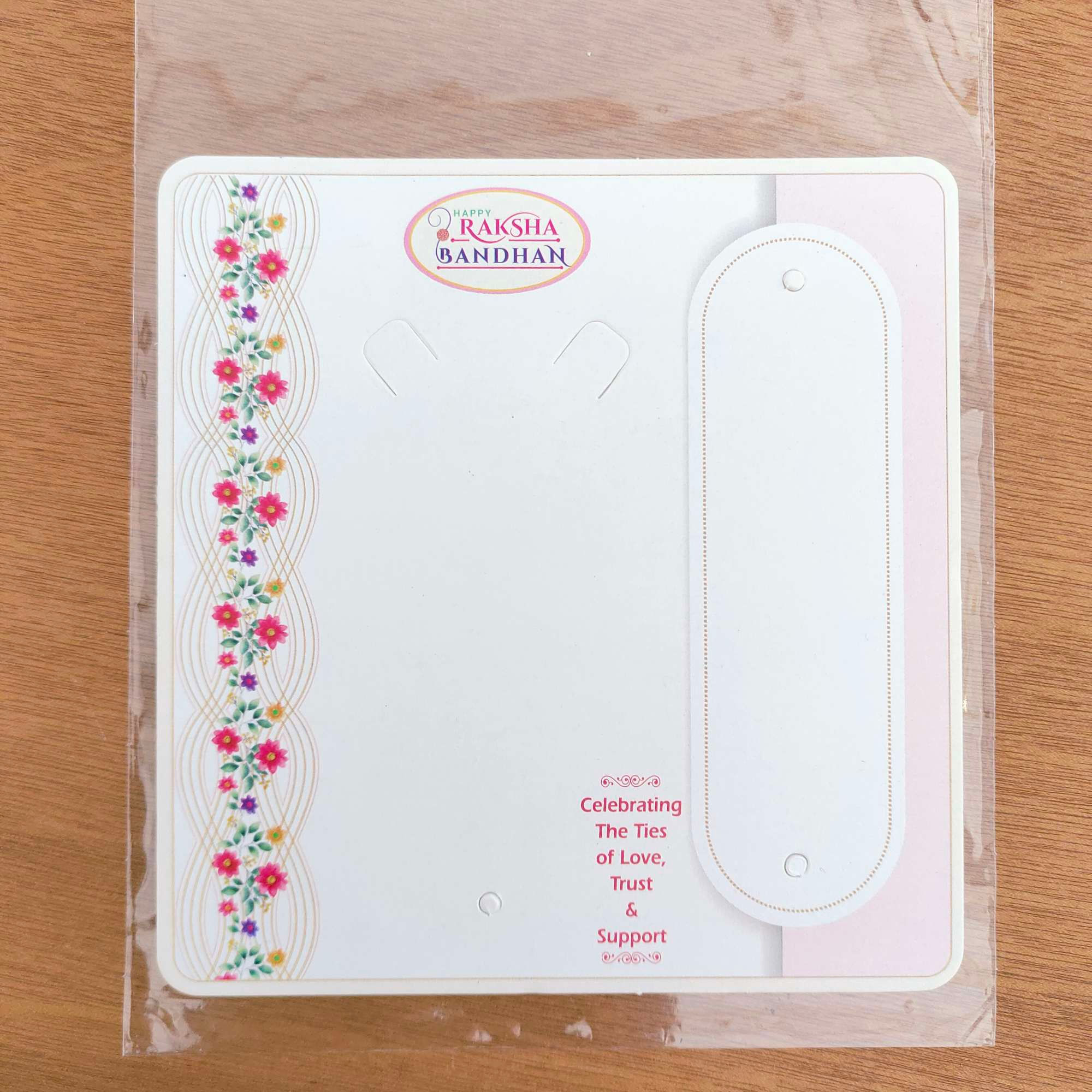 Couple Rakhi Packing Cards with plastic cover -Pack of 10