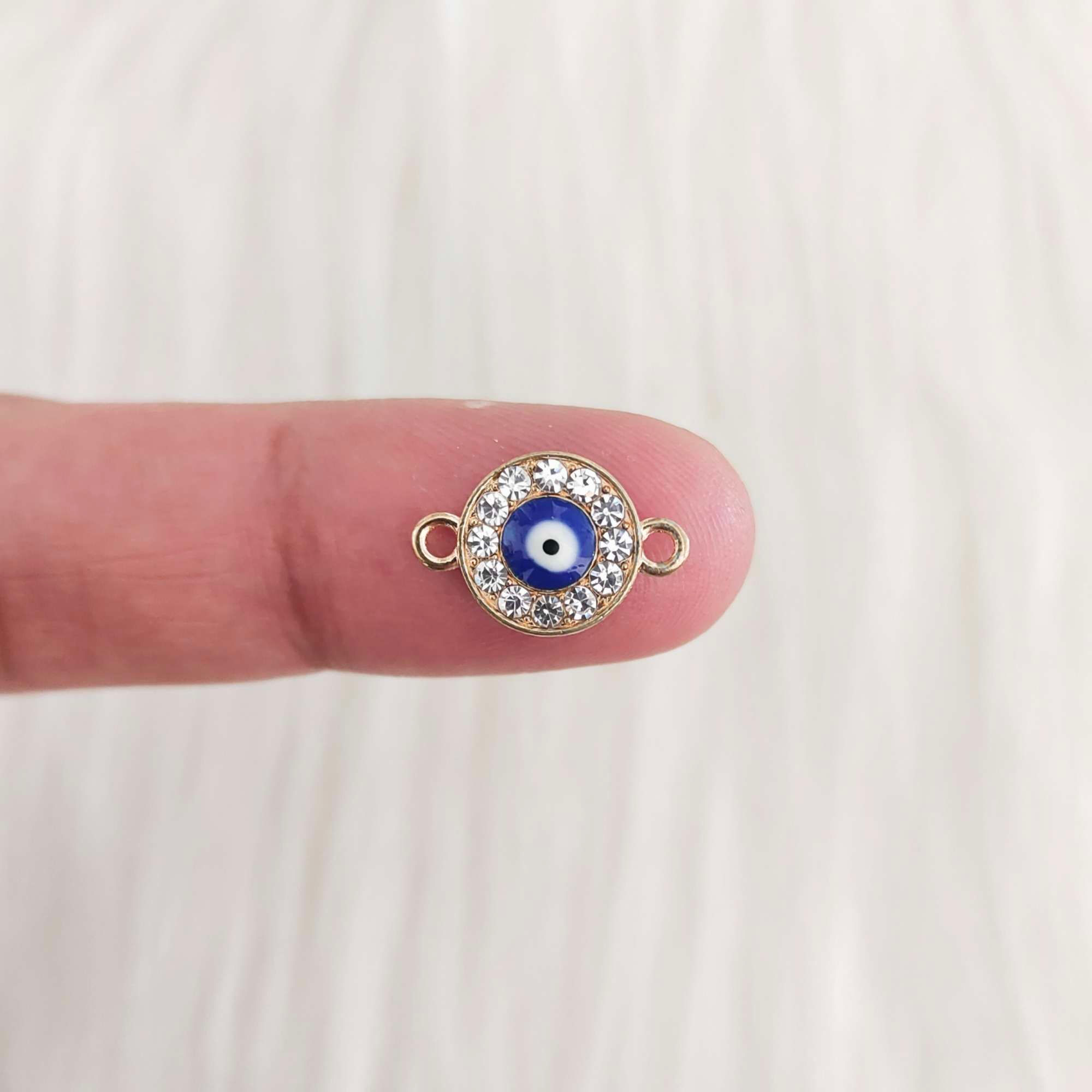 Round Diamond Evil Eye Rakhi Charm