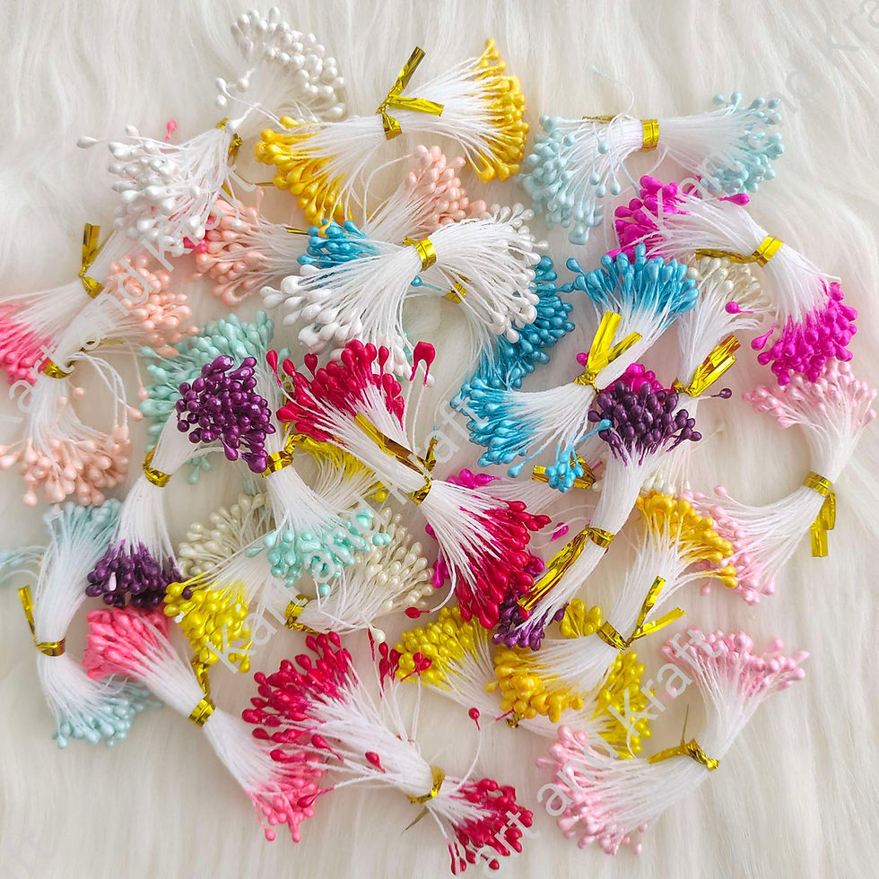 Multi Mini Pollens for making Pipe Cleaner Flower