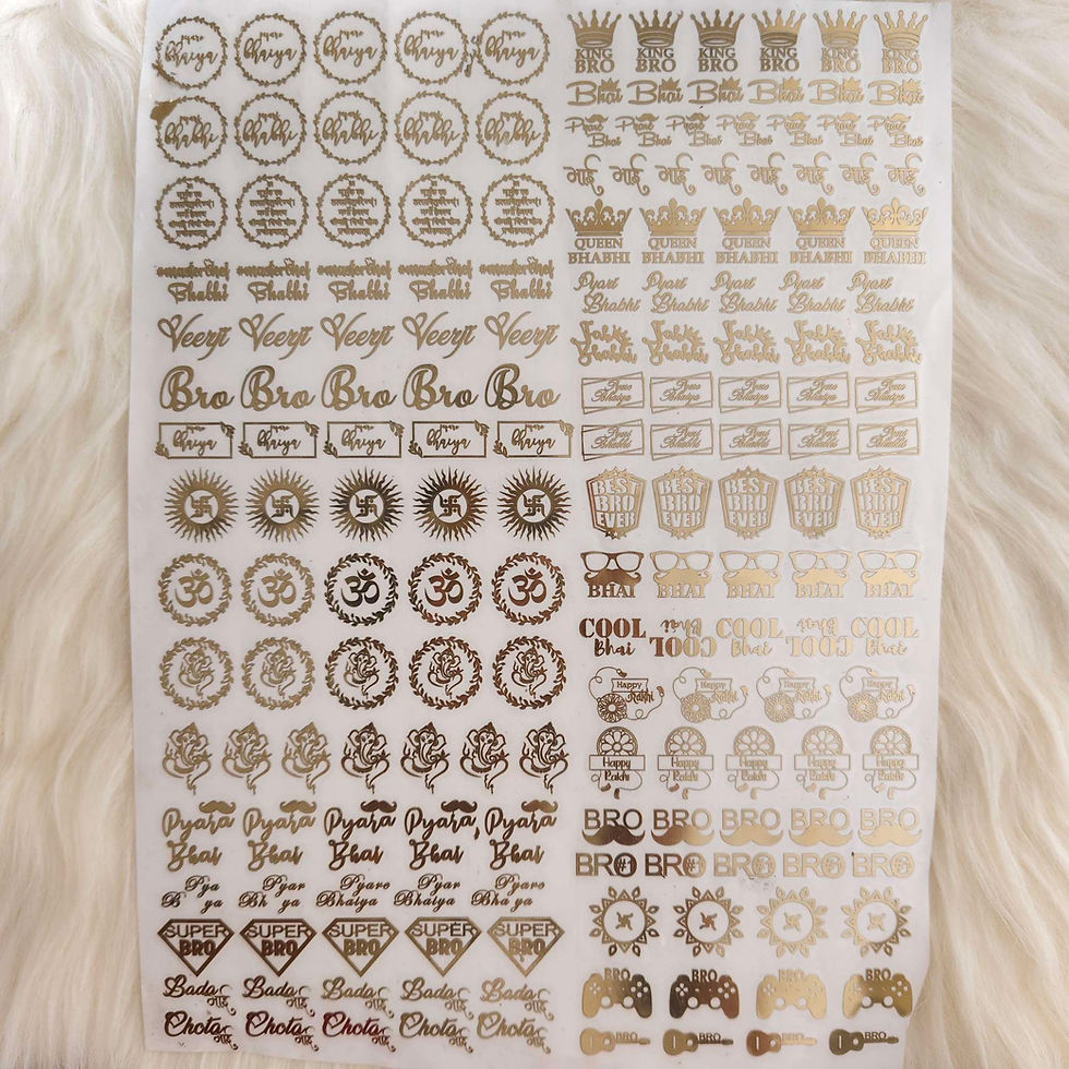 Thumbnail: Rakhi Metal Stickers - A4 Size