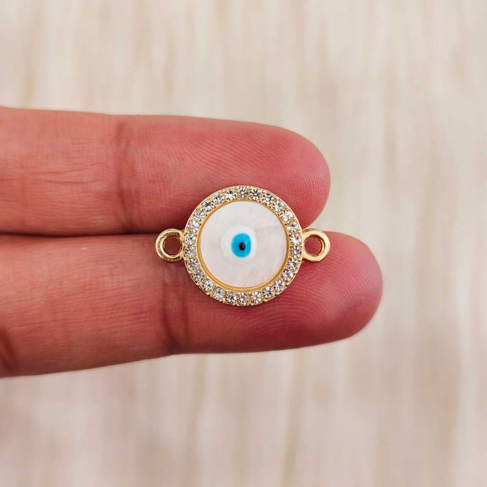Round Diamonds Evil Eye Rakhi Charm for DIY Rakhi & Bracelet Making