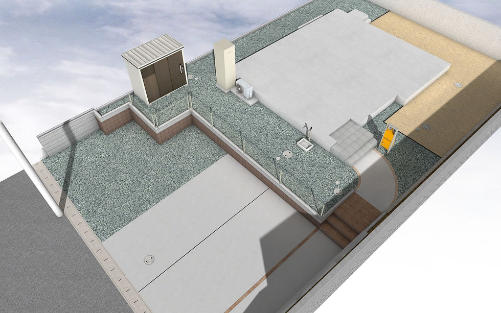 外構のCGデザイン：全体