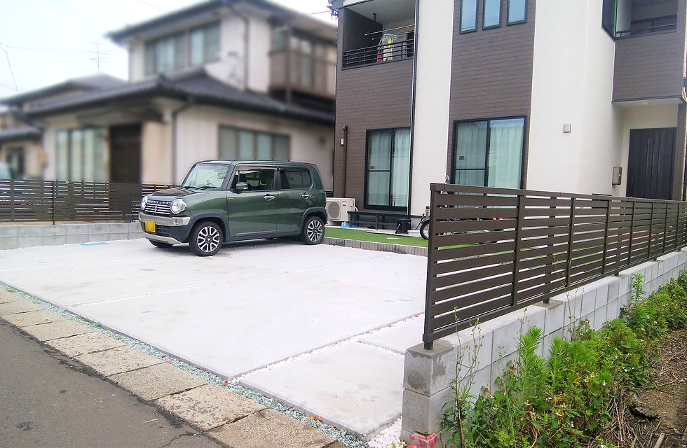 Case99:岩沼市 外構工事|アルミフェンスとメッシュフェンスの設置