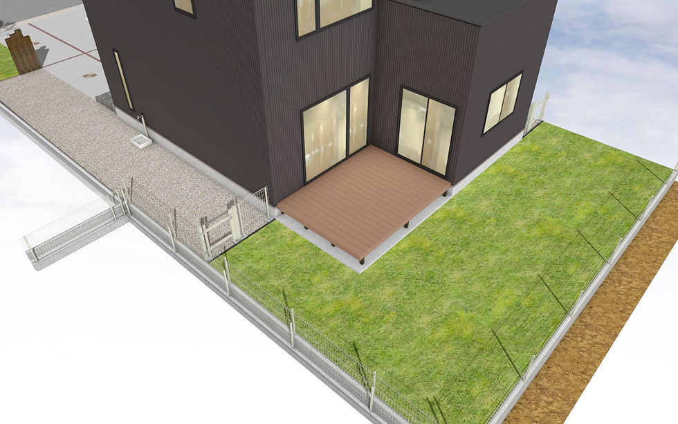 外構のCGデザイン:お