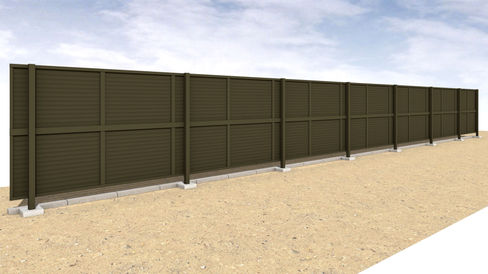 外構のCGデザイン:フェンス全景