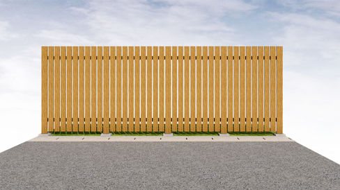 CG:木製フェンス