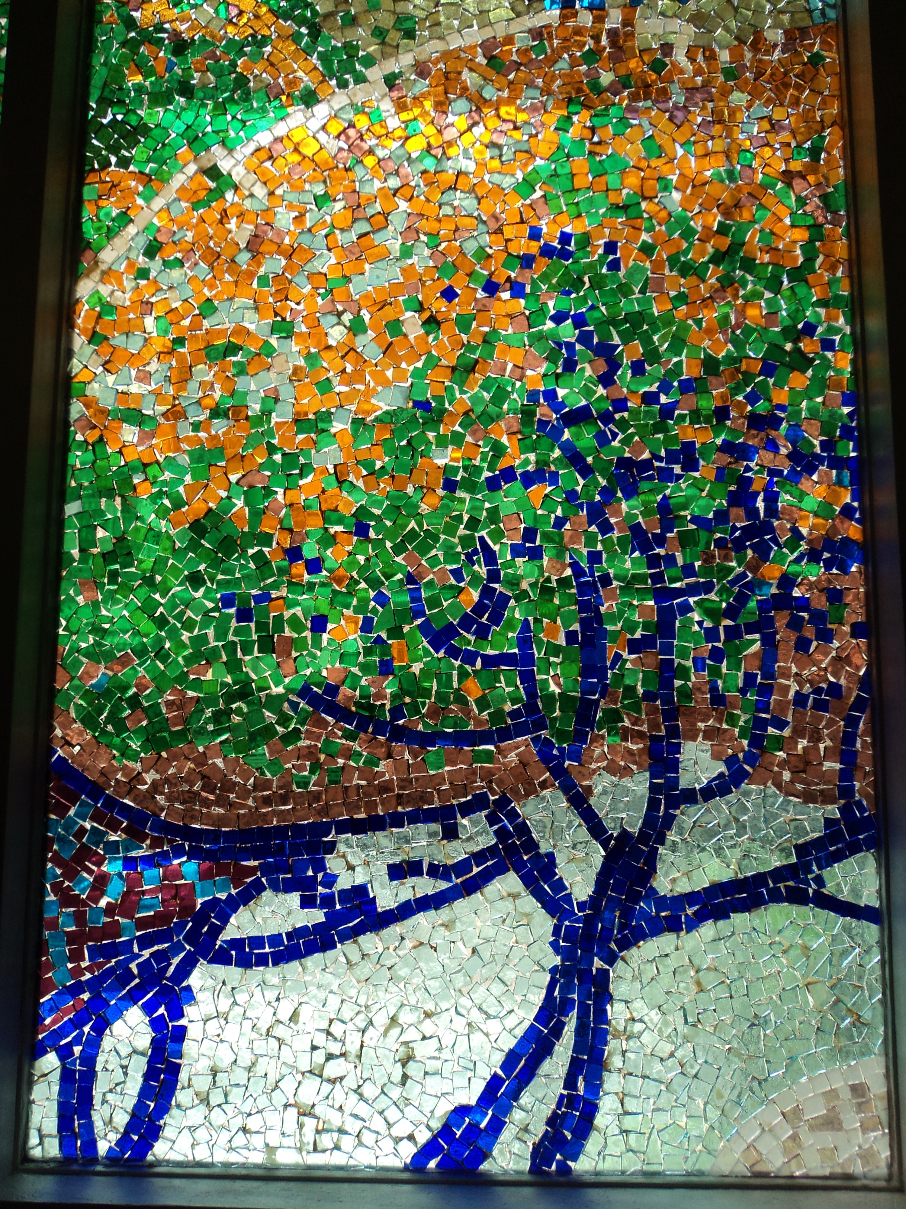 Détail mosaique verre