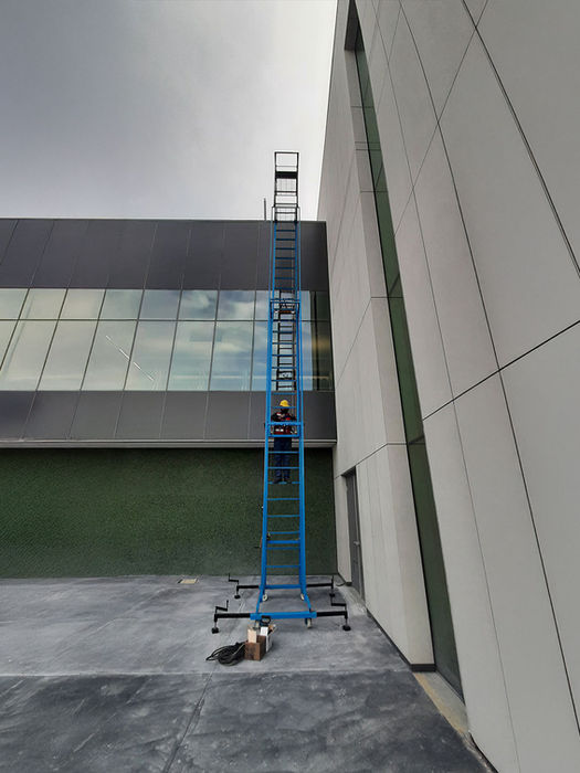 escalera telescópica plegable