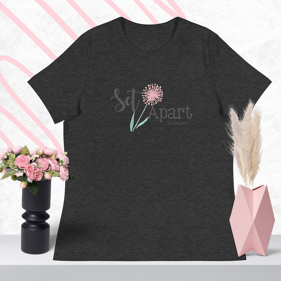 Thumbnail: Dark Grey Heather | "Set Apart" | Christian Shirt