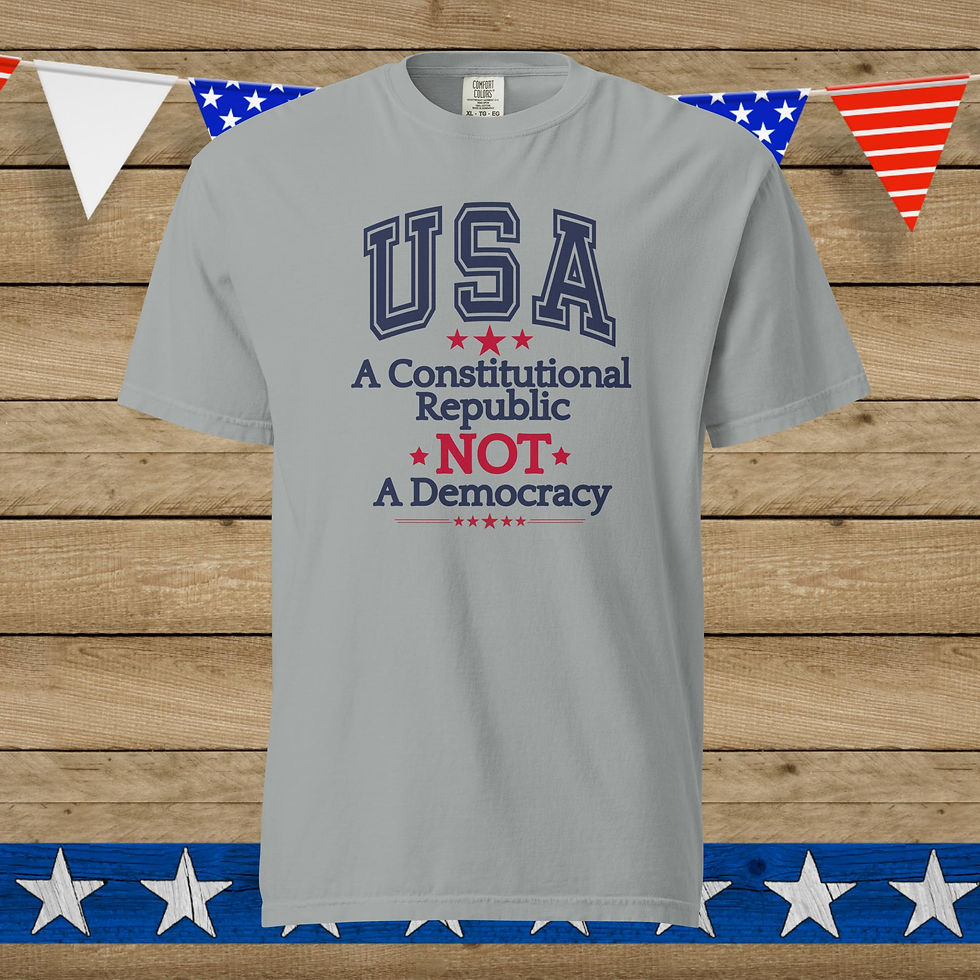 Thumbnail: "USA - A Constitutional Republic" | UNISEX Patriotic TShirt - Granite
