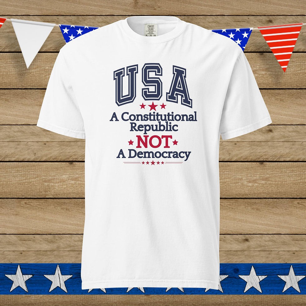 Thumbnail: "USA - A Constitutional Republic" | UNISEX Patriotic TShirt - White