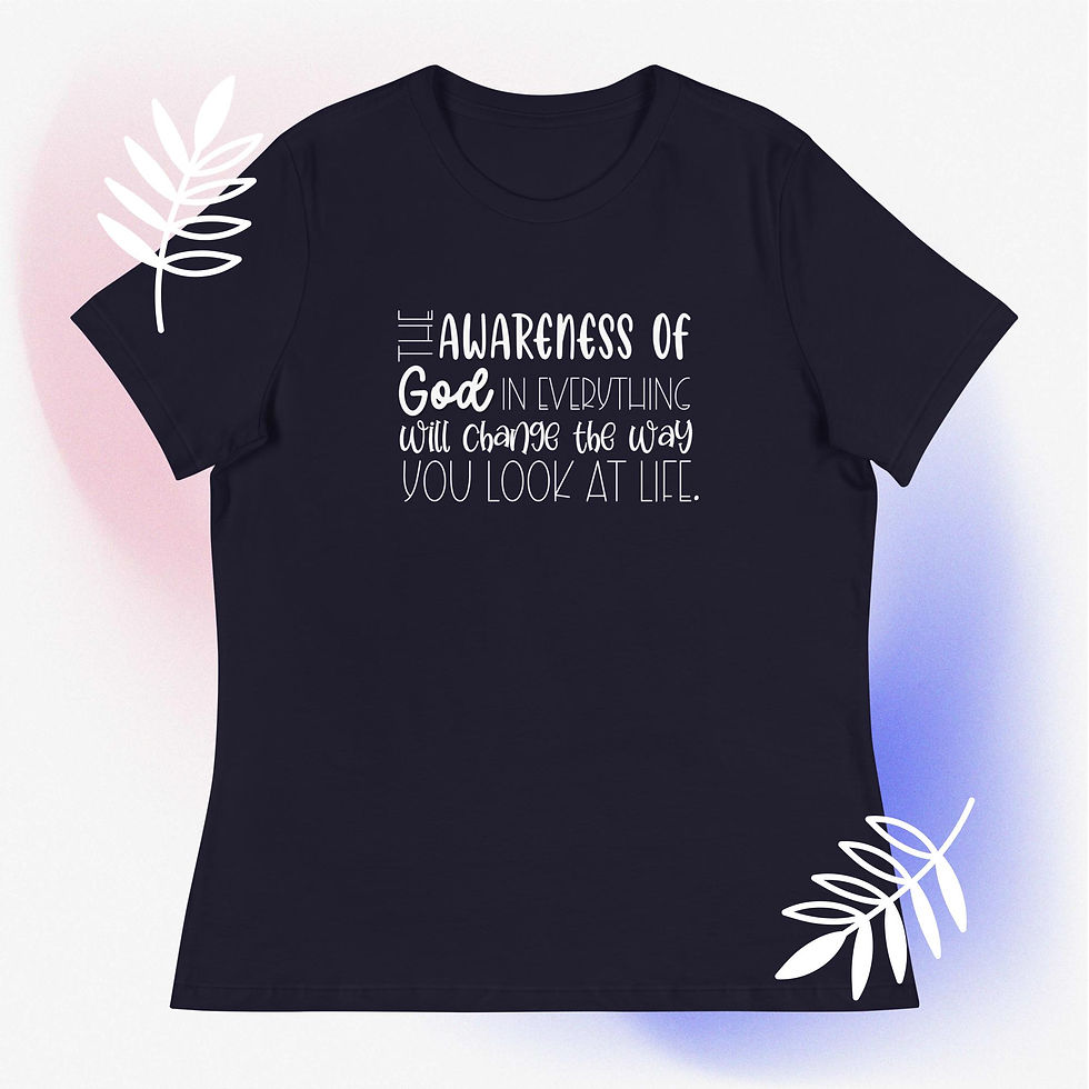 "Awareness of God" | Christian Shirt - Navy