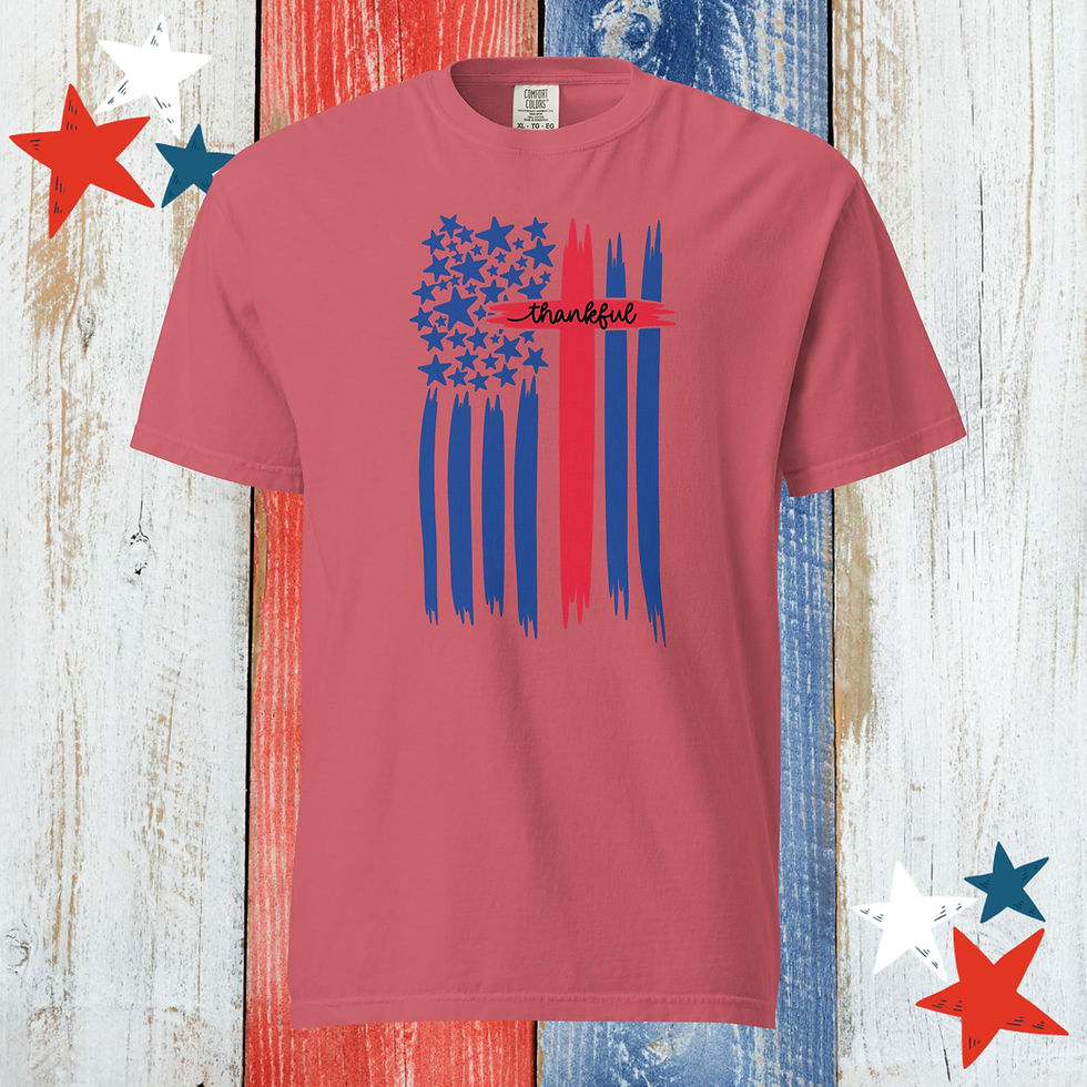 Thumbnail: "Thankful" | UNISEX Patriotic Christian TShirt - Watermelon