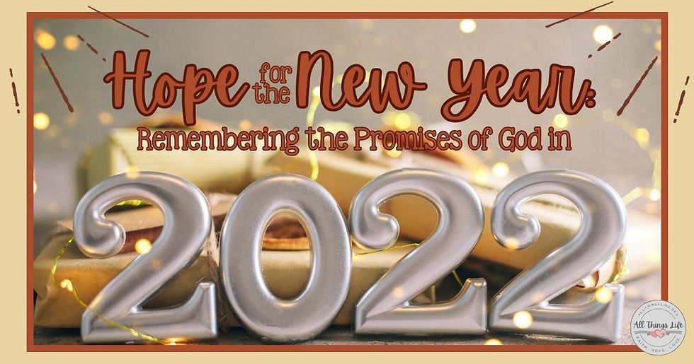 Hope for the New Year - Remember the promises of God