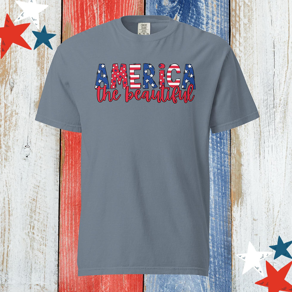 Thumbnail: "America the Beautiful" | UNISEX Patriotic TShirt - Blue Jean