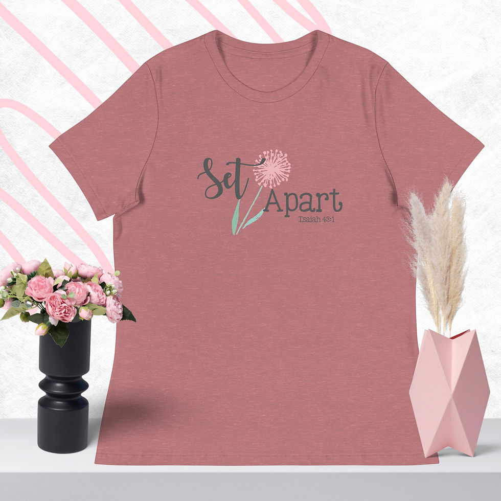 Thumbnail: Heather Mauve | "Set Apart" | Christian Shirt