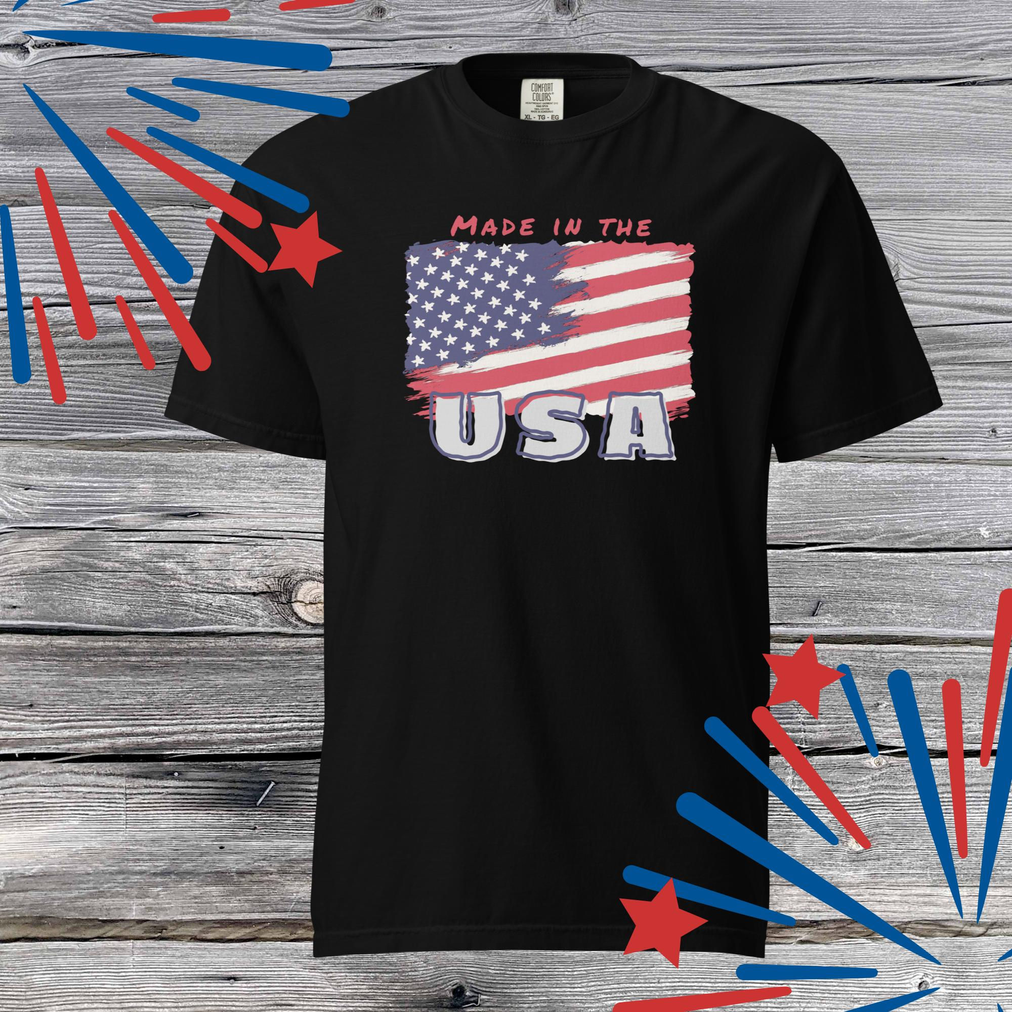 "Made in the USA" | UNISEX Patriot TShirt - Black
