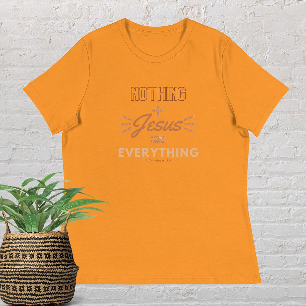 Thumbnail: Gold | "Nothing + Jesus = Everything" | Christian Shirt